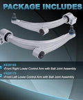 Beefed Up Front Left And Front Right Lower Control Arm Set With Ball Joints For 2004 2012 Chevrolet Malibu 2005 2010 Pontiac G6 2007 2009 Saturn Aura Replacement, showing two silver control arms with ball joints labeled K620180 and K620179.