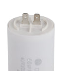 60uF 250V Motor Run Capacitor For Washers, Pumps And Air Compressors, top view of cylindrical power pack with terminals showing