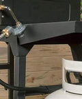 Propane Hose 1lb To 20lb Adapter For 12 Foot Connection attached to Blackstone griddle and LP tank, safe flow protection visible