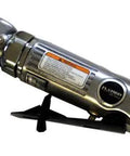 No Nonsense 1/4 Inch Air Powered Mini Angle Die Grinder Spinning a Steady 25000 RPM with a compact design for tight spaces.