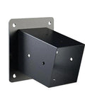 Slanted Roof Pergola Brackets For Wall Mounted 4x4 Posts, Heavy Duty Steel Gazebo Hardware Kit With Screws, black finish