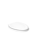 Stonewood Quiet Close Elongated Toilet Seat With Soft Close Lid, white compression molded wood, universal elongated fit, top view