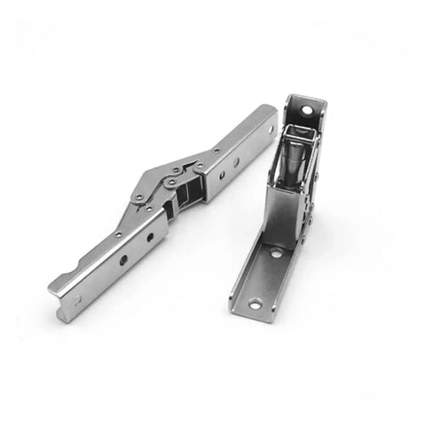 90 Degree Folding Door And Shelf Hinge With Hidden Bracket For Tables And Cabinets, Rust Resistant Steel, 2 Pack visible on white background