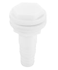 Marine Thru Hull Drain Outlet For Boats And Yachts With Straight Air Vent Garboard Drain For Bilge And Cooling System No Fuss Easy Clean Deck Drain Fittings Built For Fast Water Evacuation And Simple Maintenance On Your Boat in white with hexagonal head