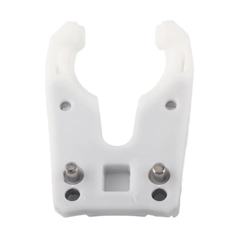 Top view of Naroote ISO30 Tool Holder Clamp for Engraving Machines and CNC Centers, durable plastic with metal screws.