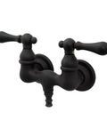 Vintage Wall Mount Tub Faucet In Oil Rubbed Bronze With 3-3/8 Inch Reach, Solid Brass Construction, Classic Clawfoot Bath Fixture