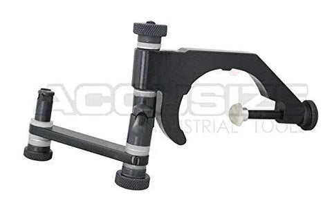 Accusize Universal Indicator Holder for dial test indicators, metal frame with knurled adjustment knobs