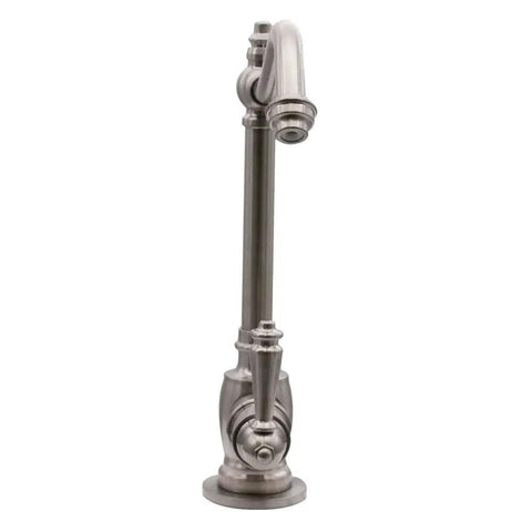 9-Inch Old School Victorian Style Cold Water Dispenser Faucet With Single Lever Handle, Satin Nickel Finish, Gooseneck Spout