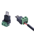 Micro USB 2Pin Solderless Charging Connector Crimp Adapter 5V 3A No Data Transfer for DIY Repair No Soldering Required
