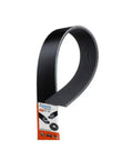 Heavy Duty Drive Belt Replacement for DSH600X Cut Off Saws, 26 Inch Long, 1 Inch Wide, Multi Ribbed, OEM 2215590 shown coiled