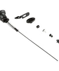 Spring Loaded Gate Latch Cable Pull for Outdoor Fence Gates with WeatherGuard Rust Resistant Finish Black Fits 2.5 to 4 Inch Gate Posts