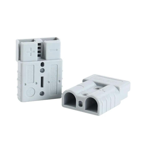 50 Amp Heavy Duty 10 Gauge Battery Quick Connector Kit For 12-36V Systems With Quick Disconnect Wire Harness Plug in grey.