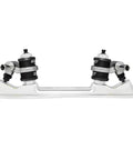 Side view of Zeus Roller Skate Speed Plate 7 Degree Action with no toe stop, quick release axles, 6061 aluminum chassis.