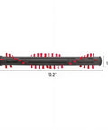 Dyson DC24 Upright Vacuum Brush Roll Replacement with stiff nylon bristles 10.2" length, fits DC24 Animal Blitz It Multi Floor Series.