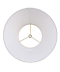 Top view of Hardback Empire Transitional Spider Lamp Shade In Mushroom White Pleated Tetoron Cotton Fabric 7 Inch Top 13 Inch Bottom 10 Inch Slant