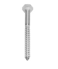 Half Thread Hex Lag Screw M8x130mm Self Tapping Wood Bolt For Carpentry Stainless Steel A2-70, front view