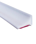 39 Inch Shower Threshold Dam Barrier Silicone Shower Door Seal No Fuss Self Adhesive Water Blocker, white edge