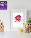 Framed quilled flower art on desk, part of the Beginner Quilling Kit For Kids And Adults With Tools, Easy Step By Step Instructions.