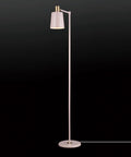 60 Inch Rose Floor Lamp With Gold Accents In Line Foot Switch Pink Contemporary Industrial Design Dope Statement Piece For Living Room Or Bedroom Modern Luxury Lighting.