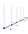 Pet Agility Training 2-Piece Set With Weave Pole, 32.8-Foot Water Spray Hose, Training Stand, Easy Setup on flat surface