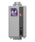 Next Level Liquid Propane Tankless Water Heater 180000 BTU 8.4 GPM High Efficiency Indoor System front view with digital display.