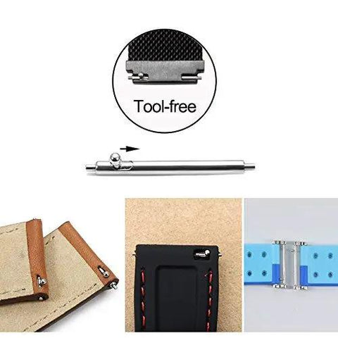 Quick Release Watch Spring Bar Pins 20 Piece Set 12Mm 14Mm 16Mm 18Mm 20Mm 22Mm 24Mm Stainless Steel With Watch Strap Repair Tool