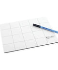 Slick Magnetic Project Mat With Rewritable Surface For Super Tight Electronics Organization Keep Screws And Parts Sorted In Twenty Zones While You Fix Iphones And Macs Solid Setup, featuring a smooth white surface and marker.