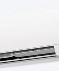The Kickin 9,000 BTU 0.7 Ton Ductless Mini Split AC Heat Pump in bright white, showing front view and inverter design.