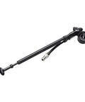 RockShox high-pressure fork/shock pump with gauge and hose, side view, black, 600 psi max