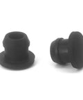 Premium Silicone Rubber Hole Plugs for 8mm diameter holes, waterproof sealing plugs, side views, black, pack of 20