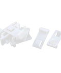 8 Pack White Plastic Shelf Support Peg Pins For Wardrobe Cabinet Panels Slide In Place Hold Tight Heavy Duty Closet Storage Hardware Real Deal Built Tough, various angles of shelf support pegs.