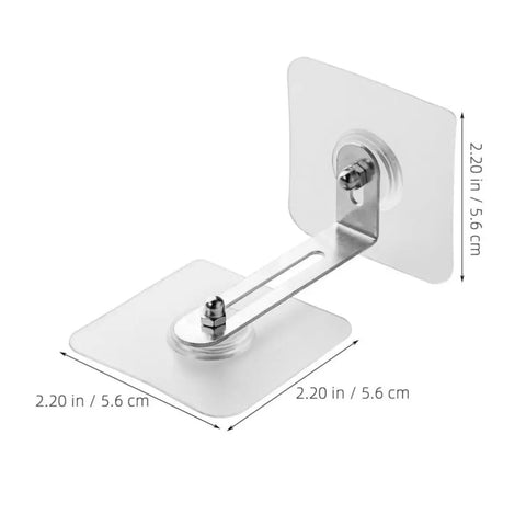 Four Pack Anti Tip Anchors For Furniture Stainless Steel And Acrylic, Adjustable Wall Mount Design, No Drill Required, 2.2 in