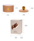 Product packaging and dimensions for Wireless Wall Mounted Reading Light Two-Pack With USB Charging Port, 360 Degree Magnetic Ball