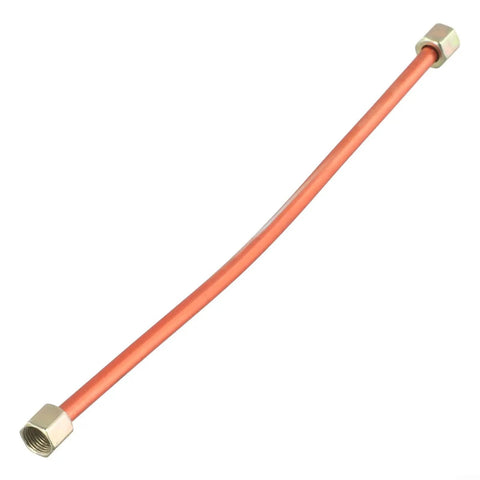 200mm G1 8 Thread Copper Aluminum Air Compressor Pipe For Exhaust Tube Replacement Oil Line Hex Nut Fitting Spare Part For Air Pumps And Pneumatic Systems Durable High Performance Fit For Pro Shops And DIY Projects, angled view