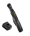 12V Li-Ion Cordless Brushless Ratchet Wrench Kit With 3/8 Inch Drive, 65 Ft-Lbs Torque, Built-In LED Light, charger included