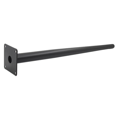 Heavy Duty Round Tapered Iron Furniture Legs 4 Pack Black 55cm High 22 Inches Built To Last 440lbs Per Leg, single leg side view