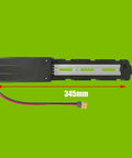 Durable Electric Bike Battery Mount Bracket For 4 Pin Or 5 Pin DP 6 DP 6C Batteries With Cable Bottom Base Holder XT60H To XT90 Compatible E Bike Power Solution, shown with dimensions 345mm x 65mm