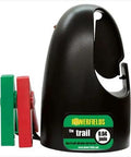 Heavy Duty Electric Fence Charger Punches Out 0.04 Joules And 10000 Volts, featuring green and red clips, battery powered.