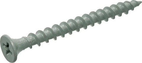 Polymer Coated Size 8 Deck Screw With Coarse Threads And Bugle Head Gray 5 Lb Box Pro Grade Primeguard 10 Outdoor Rated
