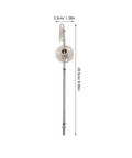 4 Pack Cabinet Door Support Rods With Soft Close, Heavy Duty Iron Lift Stay Hinges, 20.5cm length, silver finish
