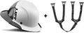 DAX Fifty 50 Carbon Fiber Full Brim Hard Hat White Bundle With DAX Chin Strap FRP Shell and Comfort Dome for job site use