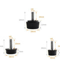 Heavy Duty Screw On Furniture Leveling Foot With M6 Thread And Plastic Base dimensions shown
