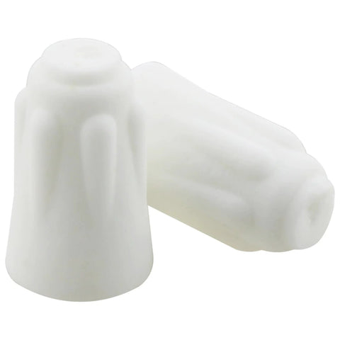 White ceramic twist-cap wire connectors for high-temperature wiring, 2-piece set