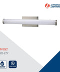 24 Inch MVOLT Vanity Light Fixture With Cylinder Shade Color Temperature Switchable 3000K 3500K 4000K 90 CRI KR Mount