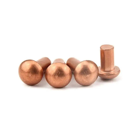 Top Shelf Genuine Red Copper Half Round Head Solid Rivets And Threaded Screws Build Your Rig With Knockout Durability For Serious Projects And Slick Fits