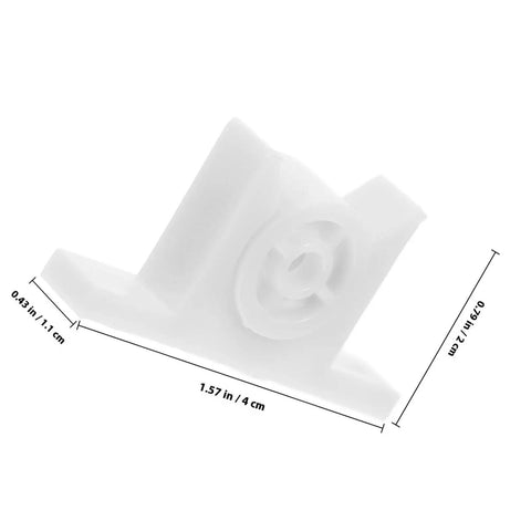 10 Pack White ABS Cupboard Door Ball Catch Hardware With Double Roller for effortless opening and quiet closing, dimensions shown