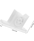 Close-up of a white ABS latch from the 10 Pack White ABS Cabinet Door Latches Ball Catch Hardware For Cupboard Doors Easy Install