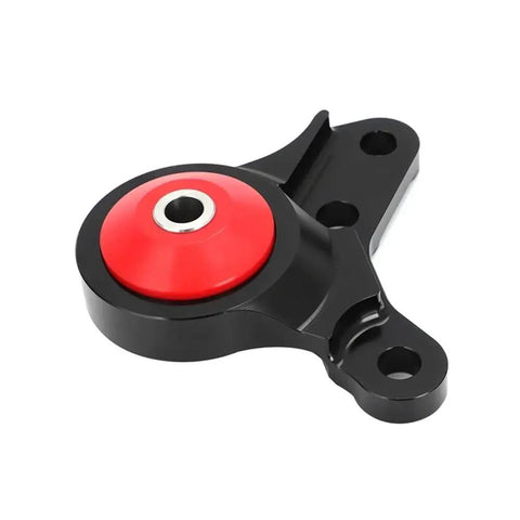 Heavy Duty Rear Differential Mount Bracket For 2.0L And 2.4L Models 2013 To 2021 with red rubber bushing and black metal finish.