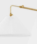 One Light Brass Wall Sconce With Slick Metallic Finish For Bathroom Vanity Bedroom Or Hallway Lighting built tough design with white shade