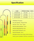 Top Shelf Fiberglass Insulated Rescue Hook For High Voltage Electricians No Nonsense Life Saving Pole With Telescopic Shaft For Cable Line Maintenance And Tower Work specifications and sizes detailed.